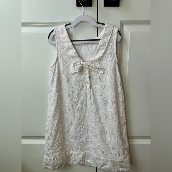 Janie and Jack Floral Eyelet Dress White (Size 10) - Picture 2 of 5